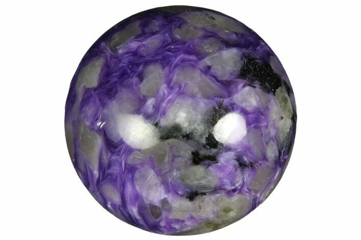 Polished Purple Charoite Sphere - Siberia #179573